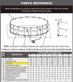 4 Pack Of Replacement Leg Caps For Intex Pools 11361 -Swimming Pool Accessories legcap